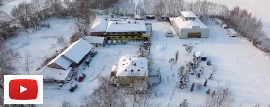 Centrum w Grabniku z lotu ptaka, zima 2016 - wideo