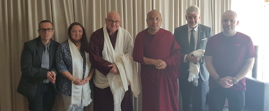 Komitet organizacyjny wizyty Karmapy w Polsce na audiencji u Jego Świątobliwości